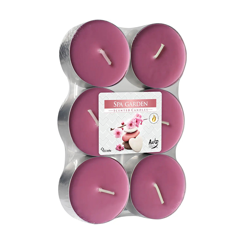 Ароматичні свічки Bispol Scented Candles Спа сад, 6 шт